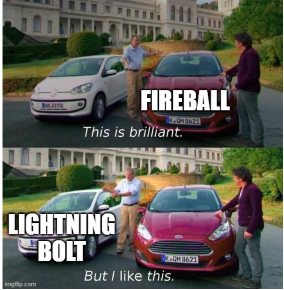 FIREBALL -K-QM8621 This is brilliant, LIGHTNINA BOLT -K-QM8621 But I like this.