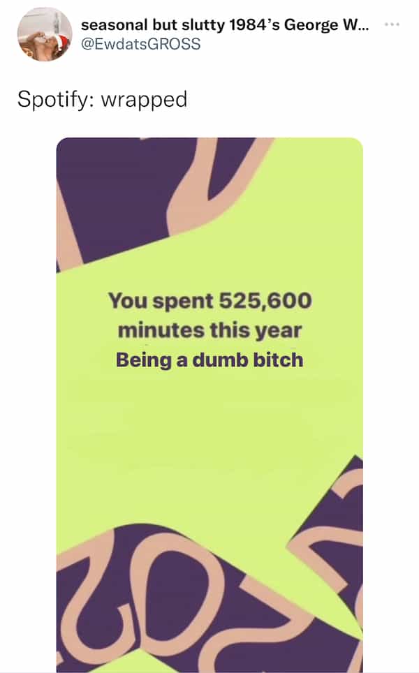 You spent 525,600 minutes this year Being a dumb