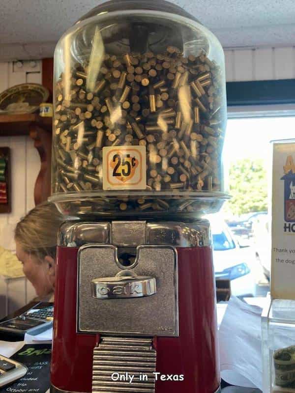 Bullets in vending machine