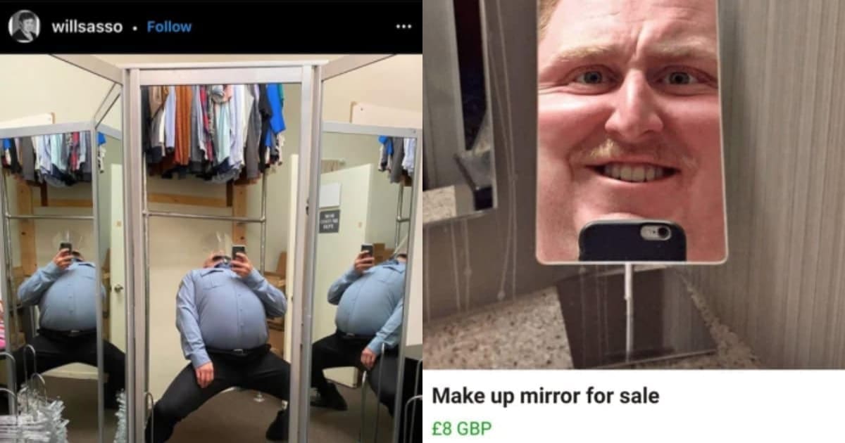funny pictures of people selling mirrors