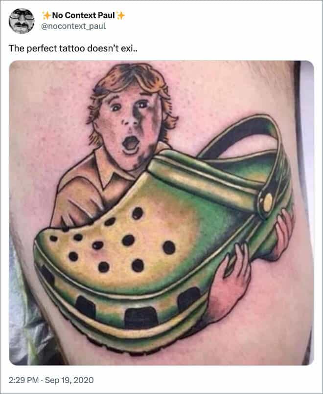 The perfect tattoo doesn't exi.. Steve Irwin croc tattoo
