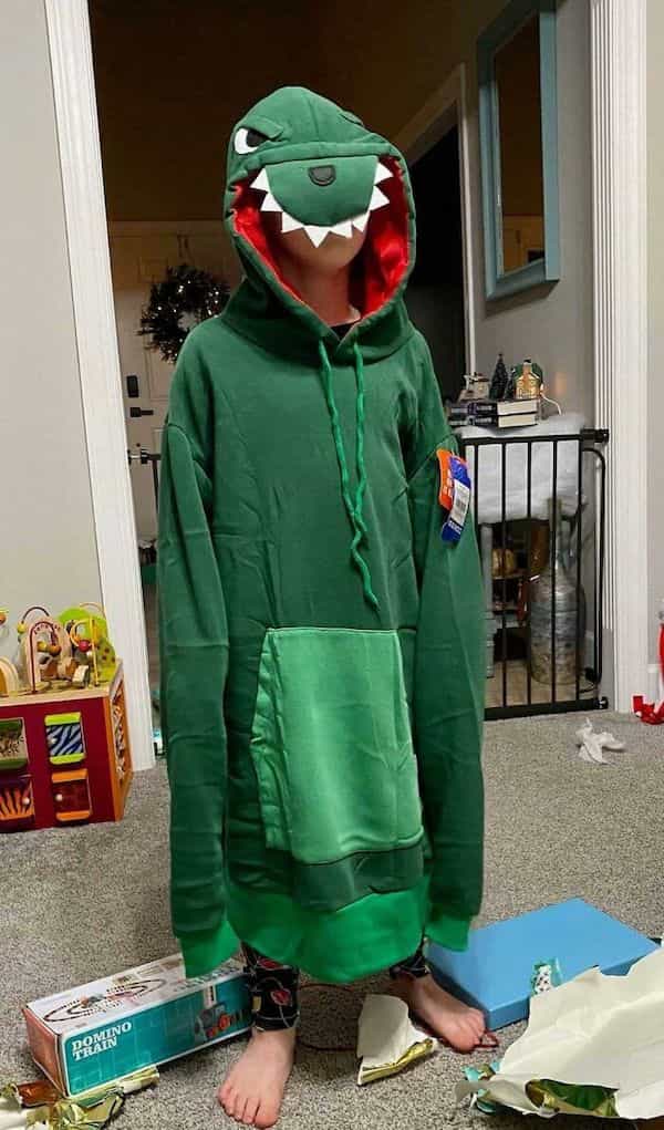 giant dinosaur sweater