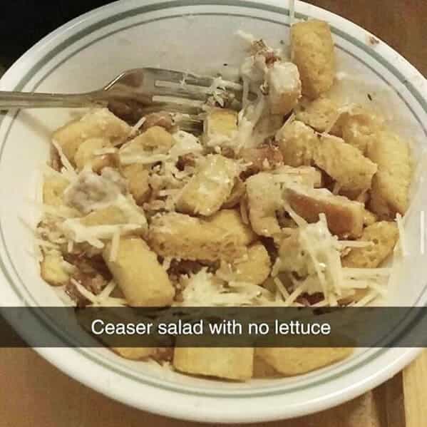 Ceaser salad with no lettuce
