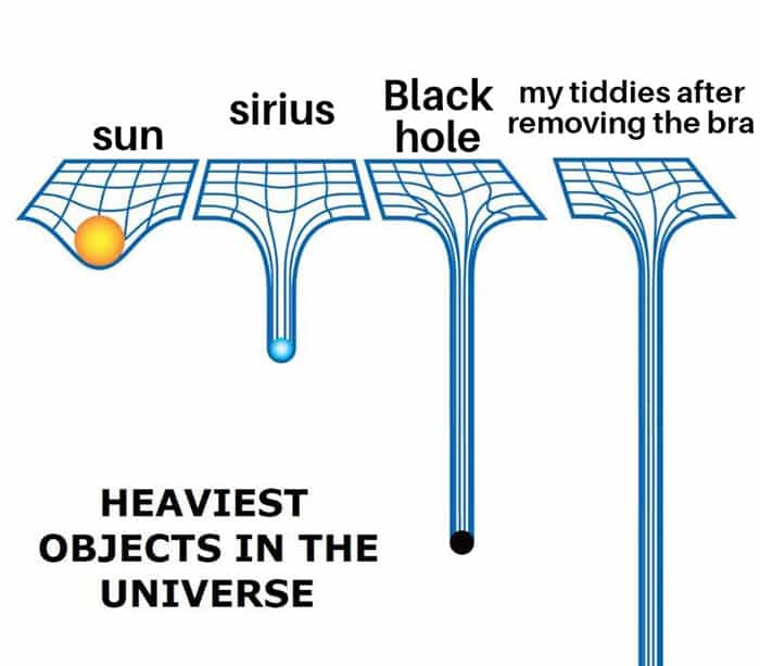 sun Black mytiddies after hole removing the bra HEAVIEST OBJECTS IN THE UNIVERSE