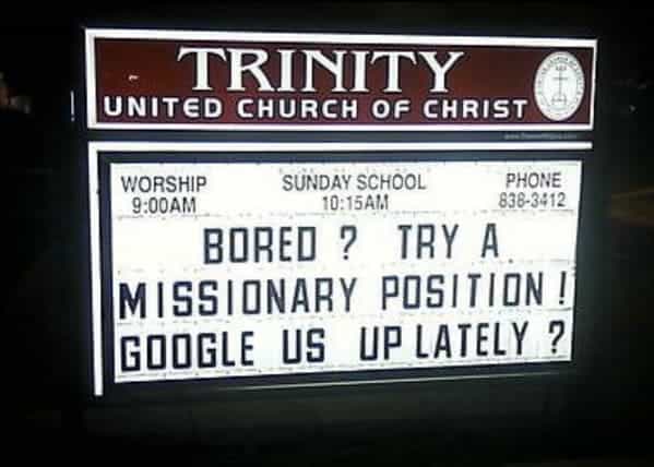 BORED ? TRY A MISSIONARY POSITION! GOOGLE US UP LATELY