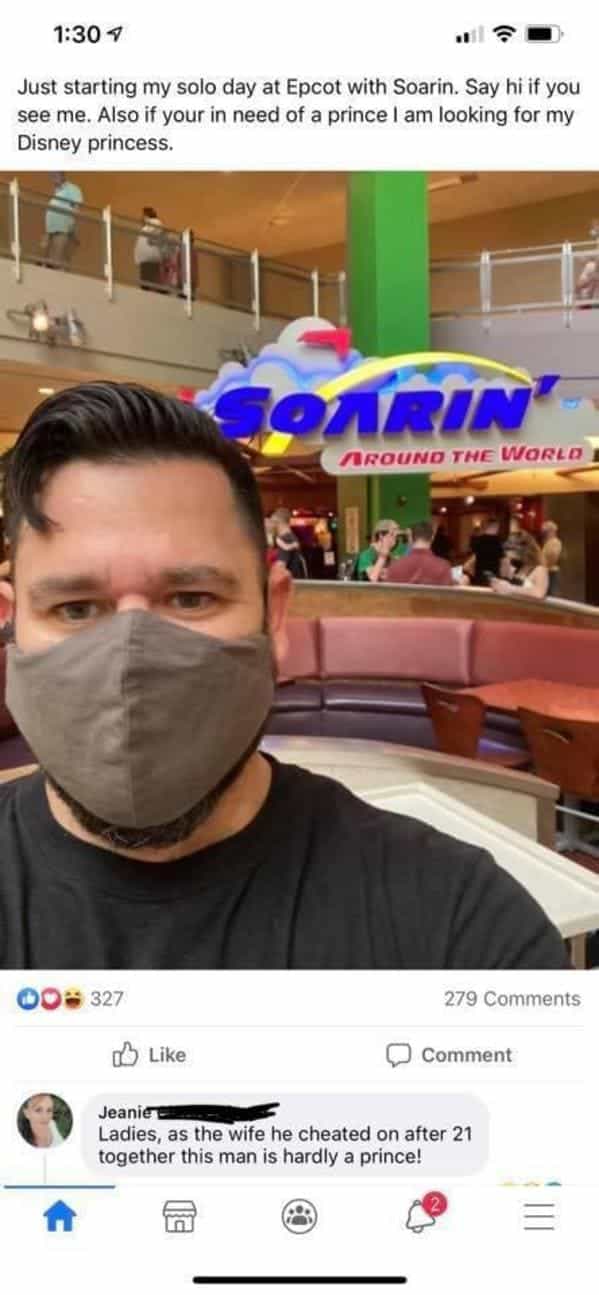 Just starting my solo day at Epcot with Soarin. Say hi if you see me. Also if your in need of a prince I am looking for my Disney princess.