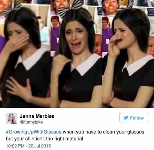 #GrowingUpWithGlasses when you have to clean your glasses but your shirt isn't the right material