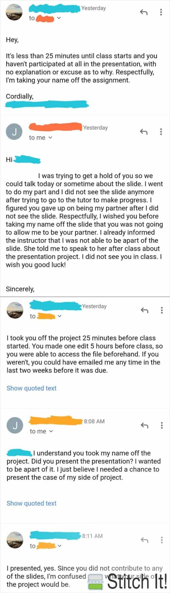 Hi Lydia. I don't mean to bug you about this project, but I just need to know if you're able to meet on Sunday and if you have any questions regarding