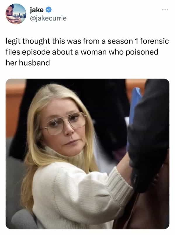 legit thought this was from a season 1 forensic files episode about a woman who poisoned her husband