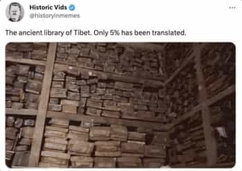 The ancient library of Tibet. Only 5% has been translated
