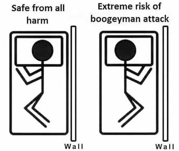 Safe from all harm Extreme risk of boogeyman attack sleep positions