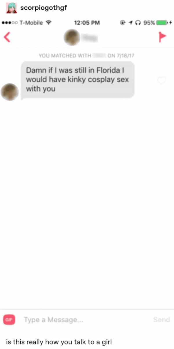 is this really how you talk to a girl