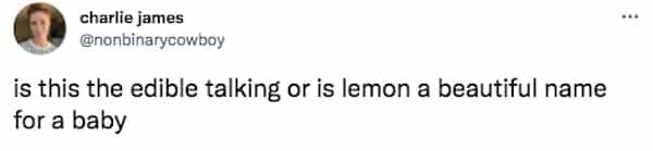 is this the edible talking or is lemon a beautiful name for a baby