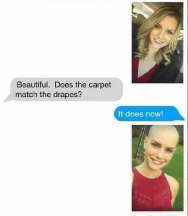 Beautiful. Does the carpet match the drapes? It does now!