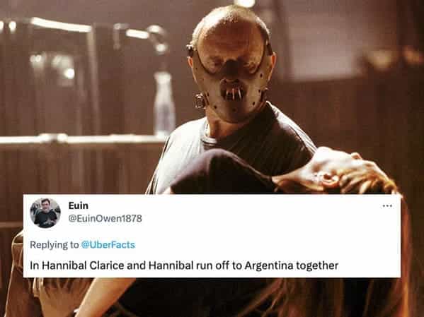 In Hannibal Clarice and Hannibal run off to Argentina together