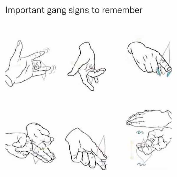 Important gang signs to remember