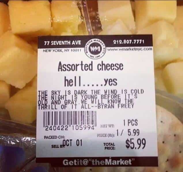 Assorted cheese hell yes 1 PCS