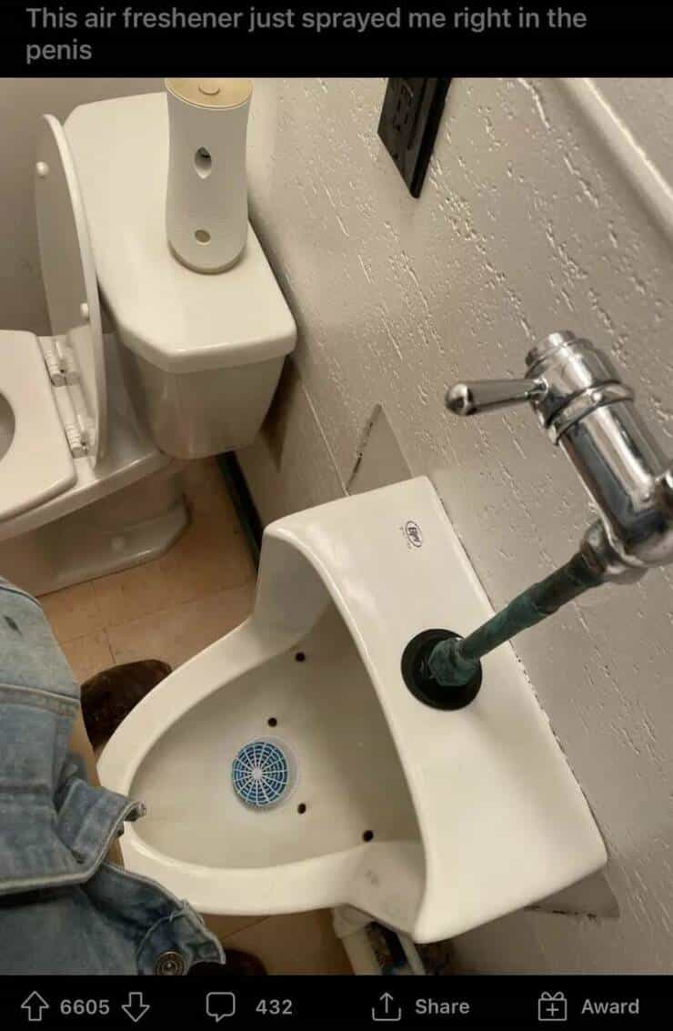 This air freshener just sprayed me right in the penis