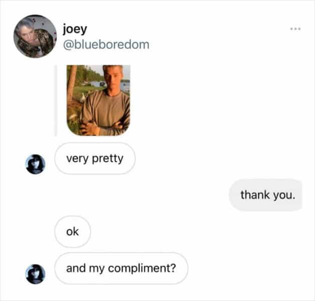 @blueboredom very pretty thank you. ok and my compliment?