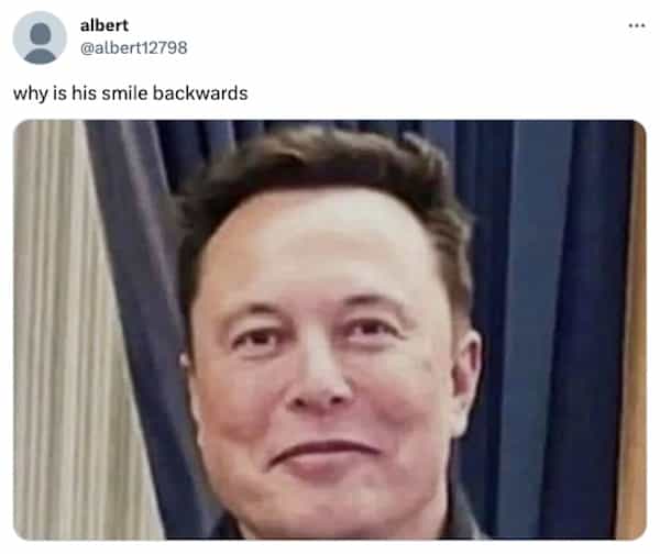 albert @albert12798 why is his smile backwards