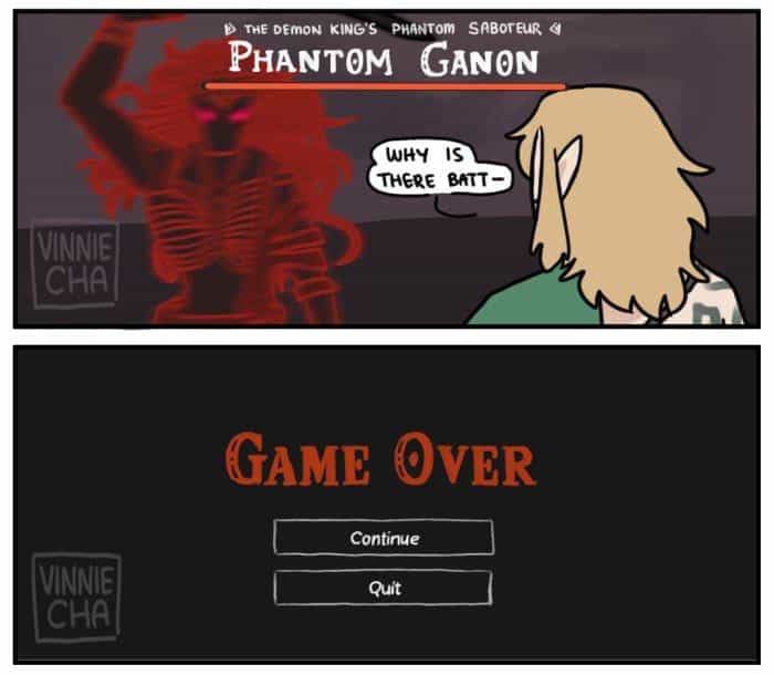 THE DEMON KING'S PHANTOM SABOTEUR G PHANTOM GANON WHY IS THERE BATT - GAME OVER