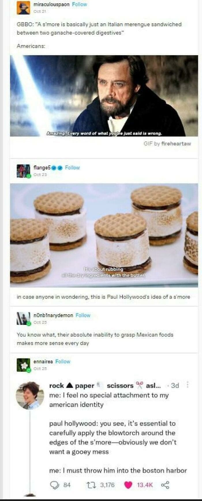 Americans and europeans roasting