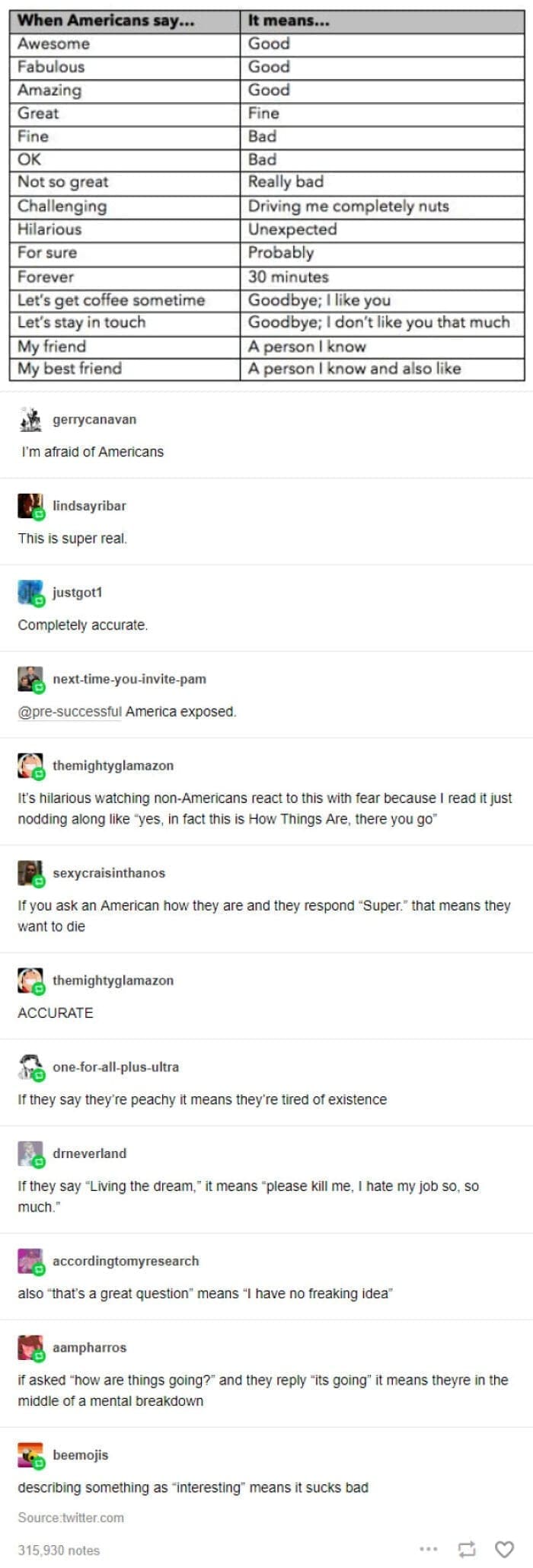 Americans and europeans roasting