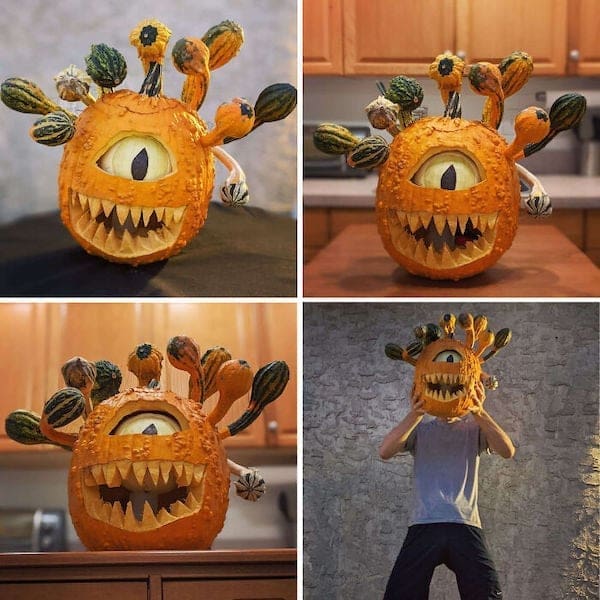 best pumpkin carving design gorgon head
