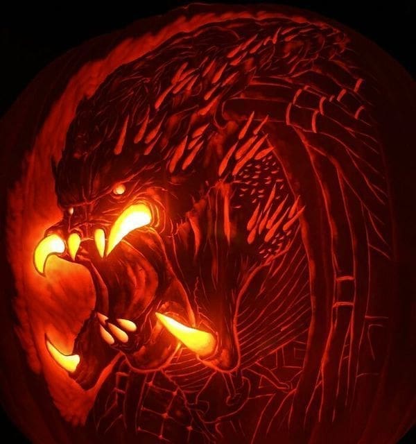 best pumpkin carving design predator