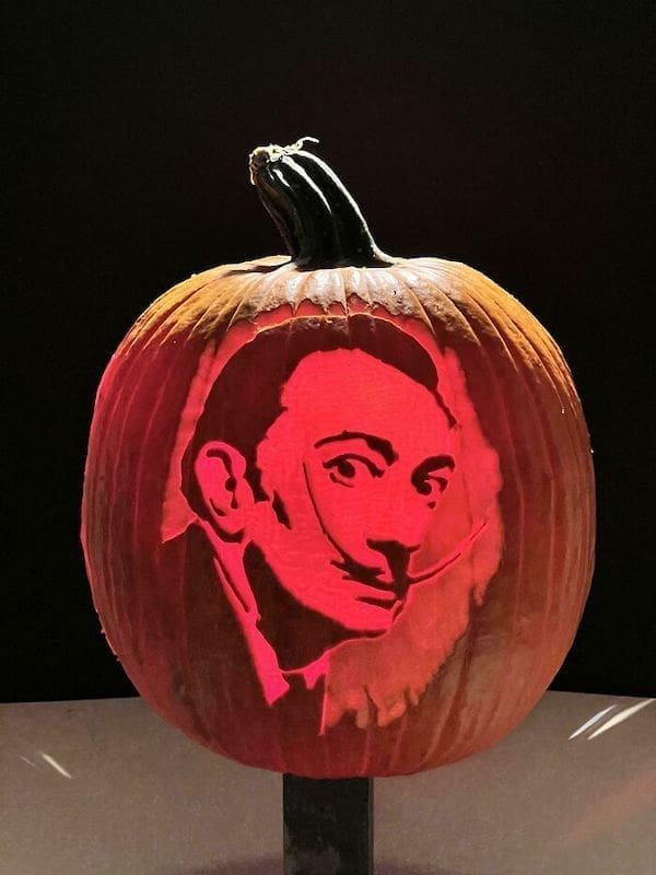 best pumpkin carving design Salvador Dali