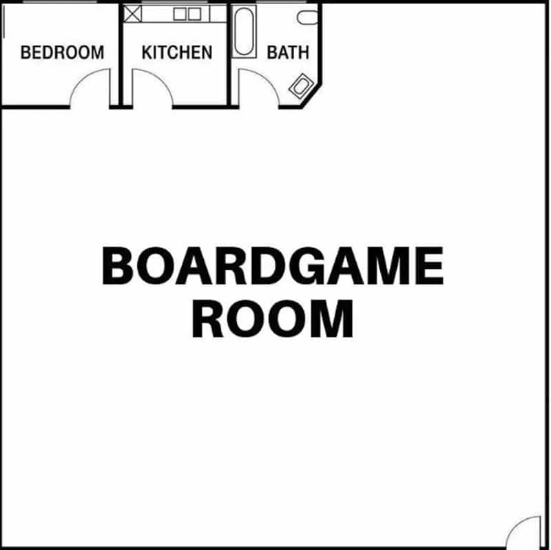 BEDROOM KITCHEN BATH BOARDGAME ROOM