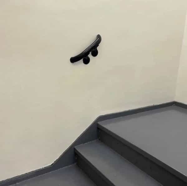 cursed images tiny railing down stairs