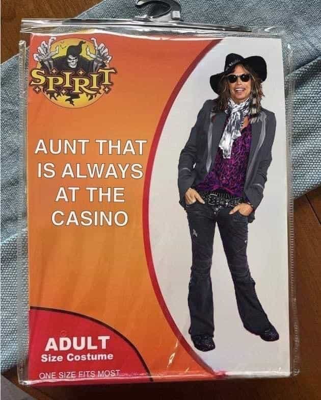 fake costumes AUNT THAT IS ALWAYS AT THE CASINO