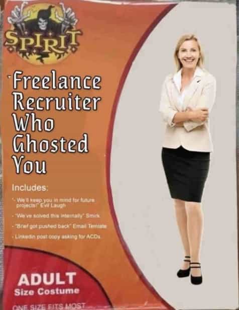 fake costumes Freelance Recruiter Who Ghosted You Includes; We we solved this