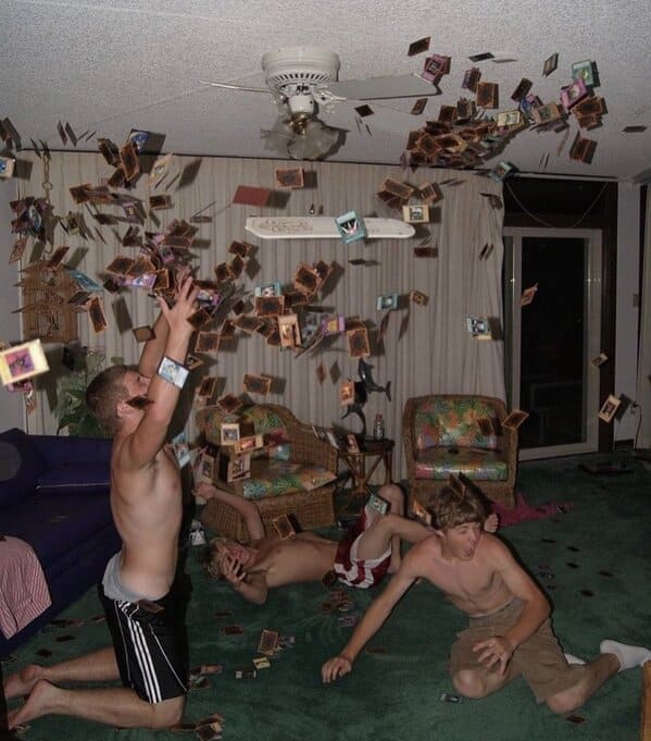 yugioh cards in hotel room