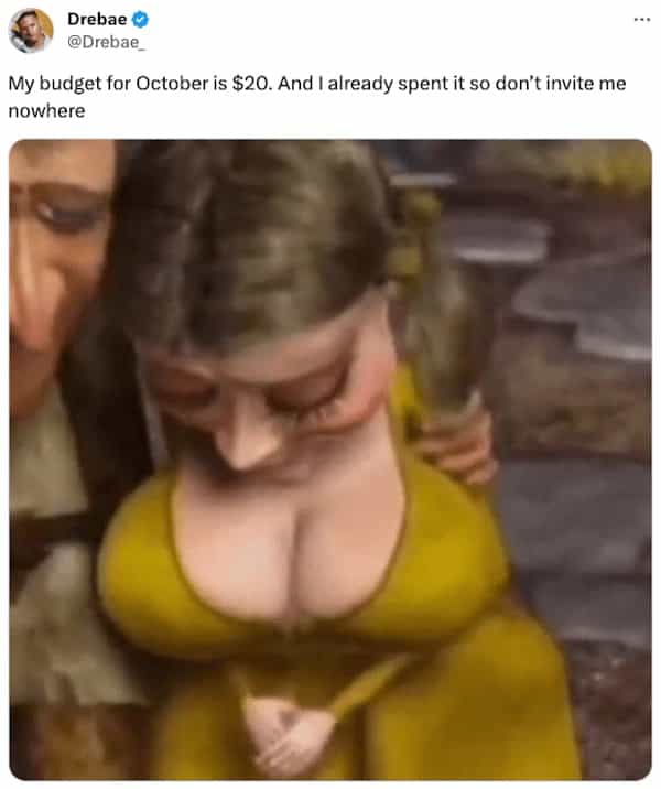 money memes My budget for October is $20. And I already spent it so don't invite me nowhere