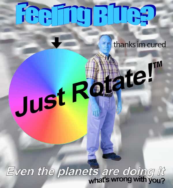 surreal memes Just Rotate!™ Even the planets are doing it what's wrong with you?