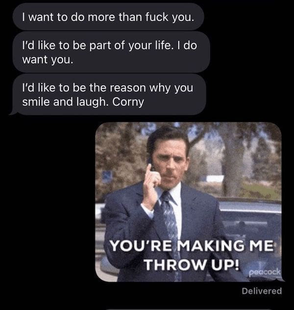 text from exes 1 want to do more than you. I'd like to be part of your life. I do want you. I'd like to be the reason why you smile and laugh. Corny