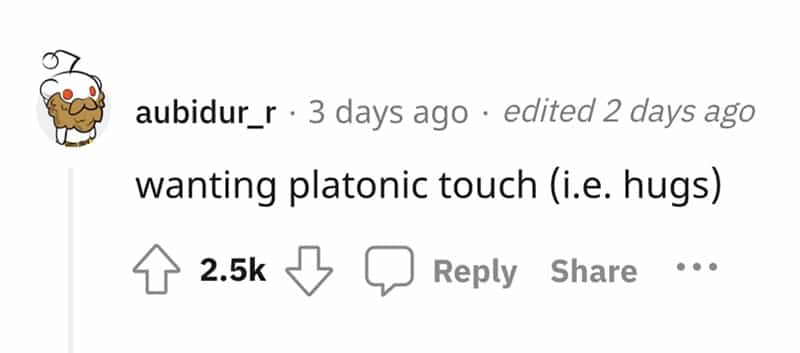 wanting platonic touch (i.e. hugs)