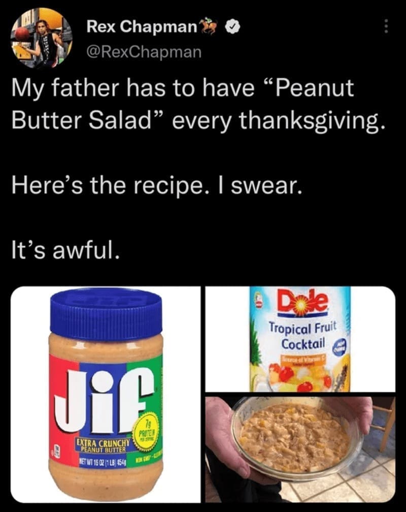 bad thanksgiving food