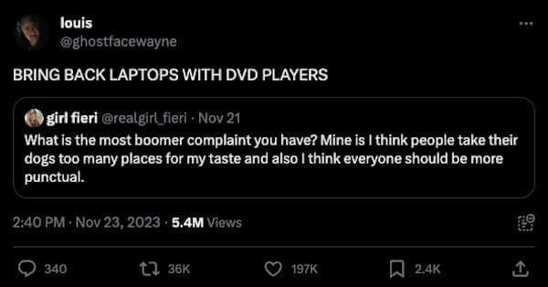 boomer complaints BRING BACK LAPTOPS WITH DVD PLAYERS