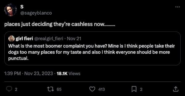 boomer complaints