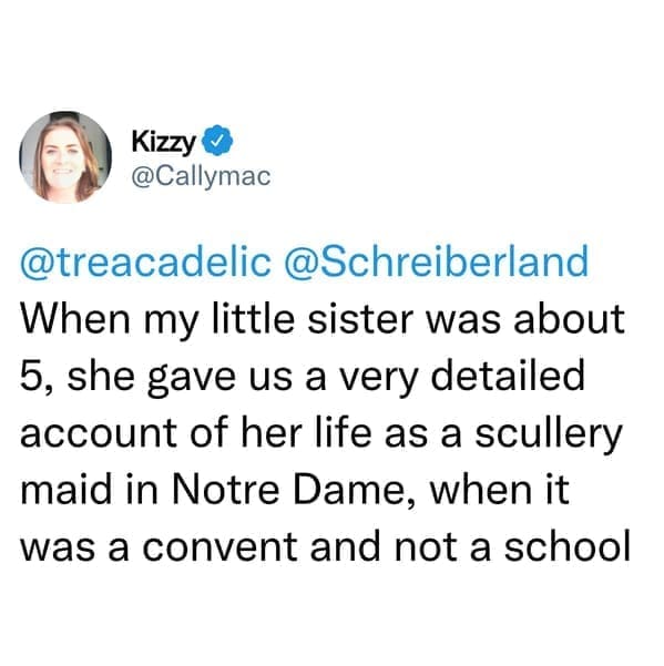 creepy things kids have said My daughter told me quite a detailed story about her journey through a special magical forest before she was born where at the end she chose me as her Mum when I was 12 (I was in my 30s when she was born).