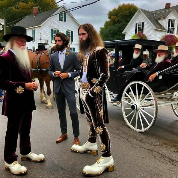 amish wearing suits