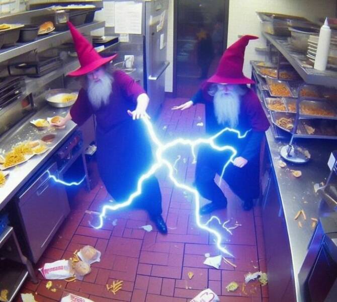 wizards in a Burger King