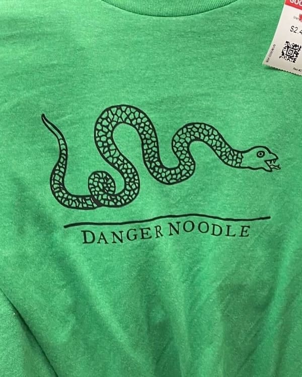 cursed t-shirts DANGER NOODLE