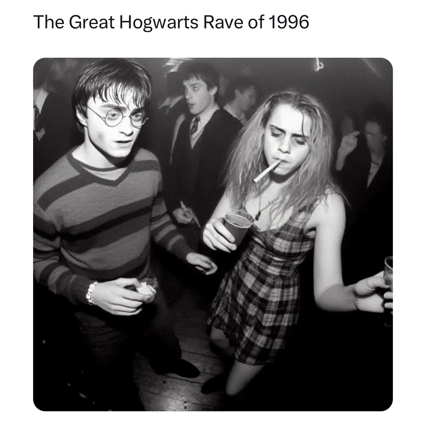 funny memes The Great Hogwarts Rave of 1996