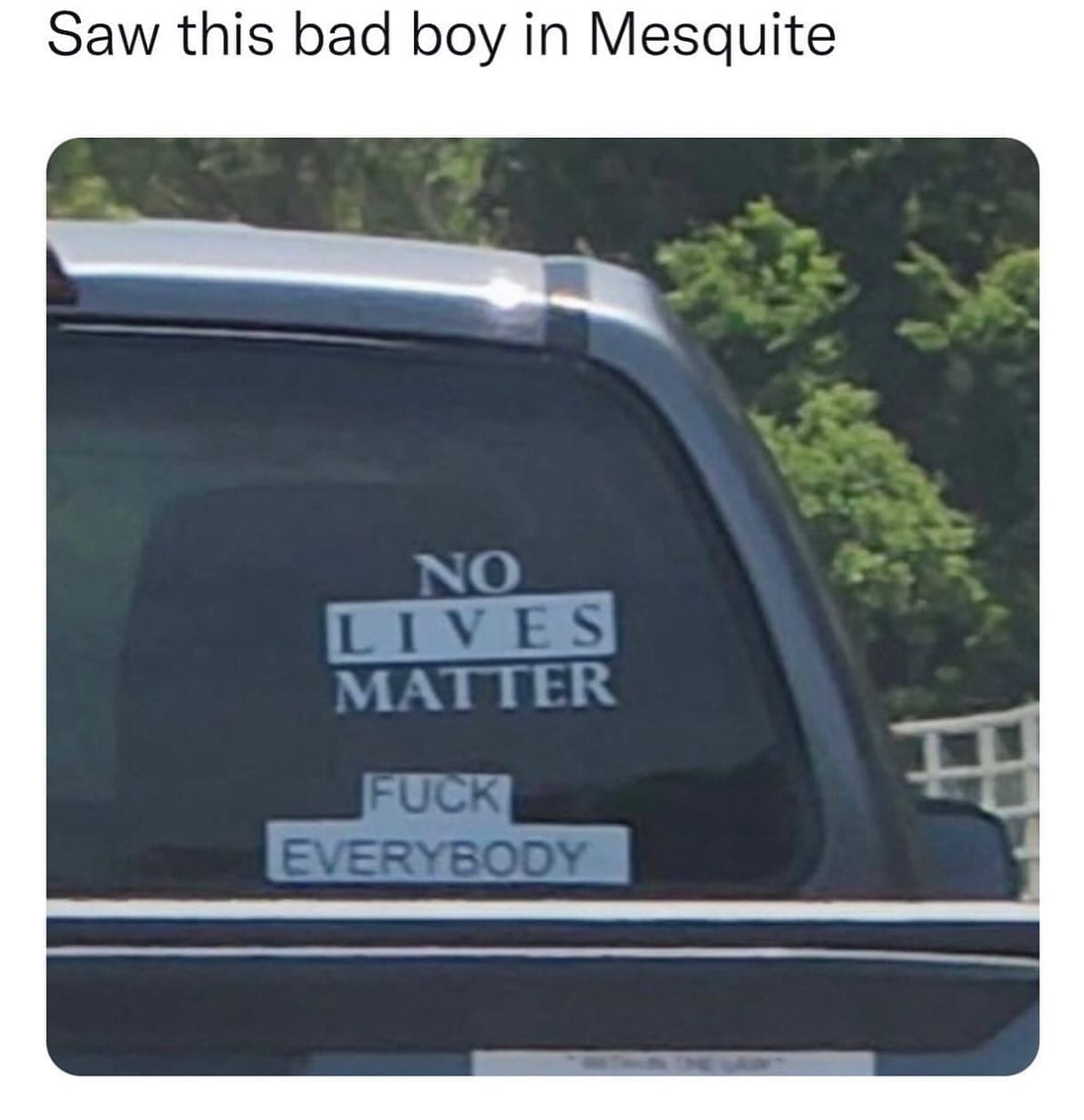 funny memes Saw this bad boy in Mesquite NO LIVES MATTER