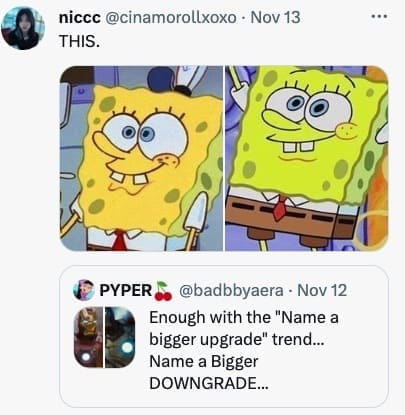 history's biggest downgrades sponge bob