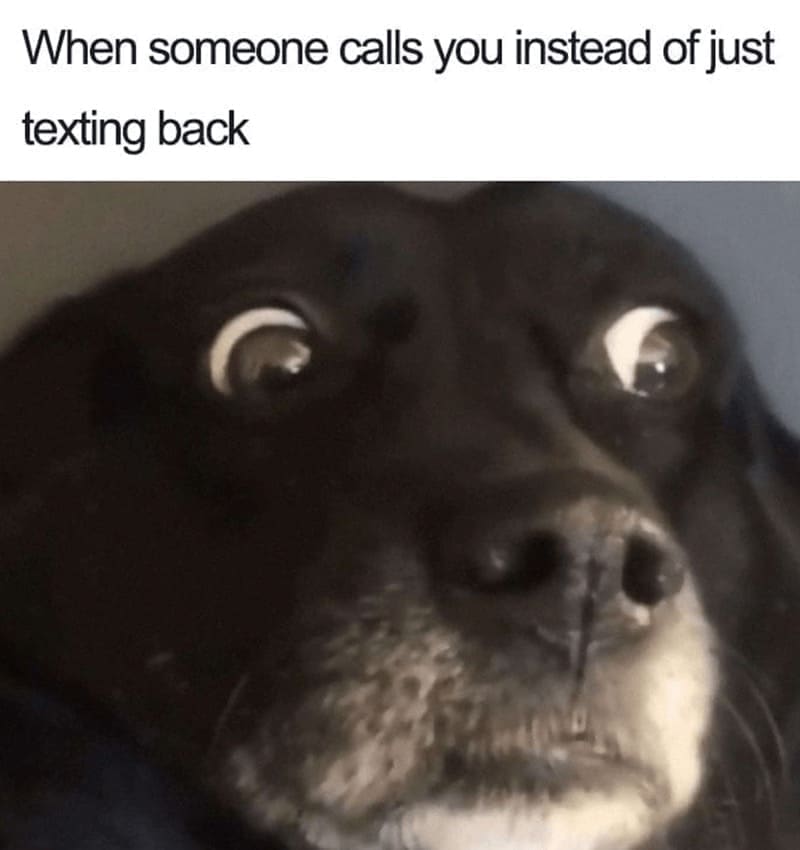 introvert memes When someone calls you instead of just texting back